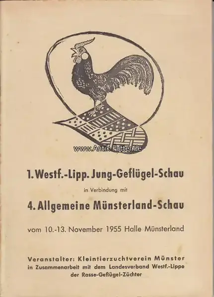 Markenqualität | Münster 1955 1. Westf.-Lipp. Jung-Geflügel-Schau in Verbindung mit 4. Allgemeine … 2-3