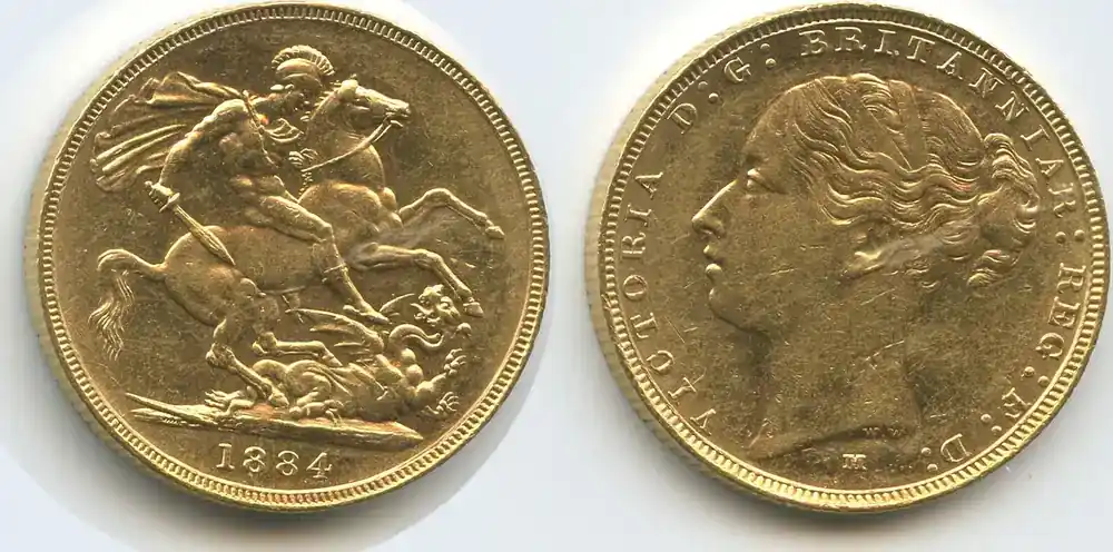 Vorteilspreis - Australien Sydney 1 Sovereign Gold 1884 M M 5499 – Victoria 1837-1901 – British Colonie Australia Vorzüglich