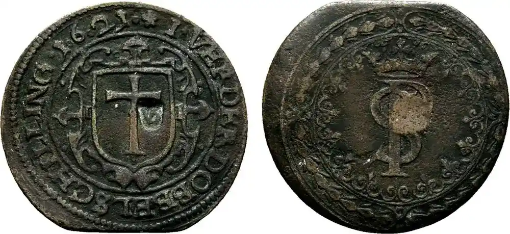 Bestseller - Verden, Bistum Cu Doppelschilling 1621 Philipp Sigismund von Braunschweig-Wolfenbüttel 1586-1623 Kl. Zainende, sehr schön / fast sehr schön