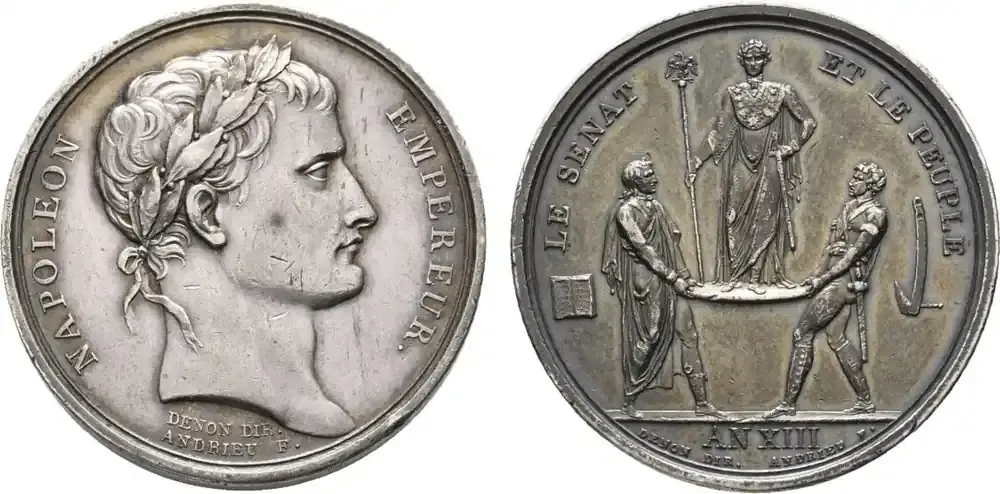 Frankreich Medaille 1804 (AN 13) von Andrieu und Jeu Napoleon I. 1804-1814, 1815 Kl. Kratzer, kl. Randfehler, sehr schön + | Online kaufen