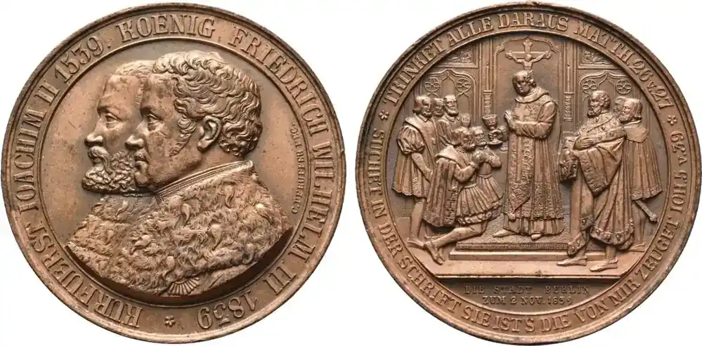 Brandenburg-Preußen Bronzemedaille 1839 von Christoph Carl Pfeuffer Friedrich Wilhelm III. 1797-1840 Etwas fleckige Patina. Vorzüglich | Sehr gefragt