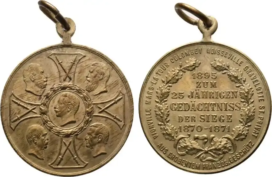 Brandenburg-Preußen Tragbare Bronzemedaille 1895 Wilhelm II. 1888-1918 Vorzüglich | Letzte Chance