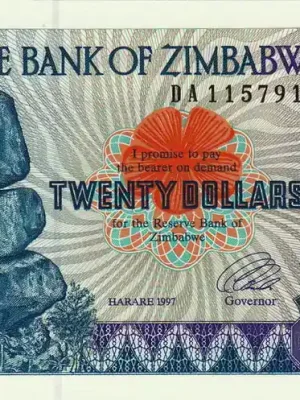 Zimbabwe 20 Dollar 1997 P.7 unz - Fast ausverkauft