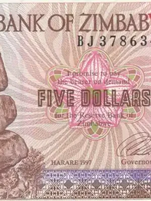 Zimbabwe 5 Dollars 1997 P.5a unz - Nur für kurze Zeit