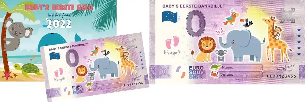 Nederland 2022 Baby‘s eerste geld ‘Meisje‘ | Sehr beliebt