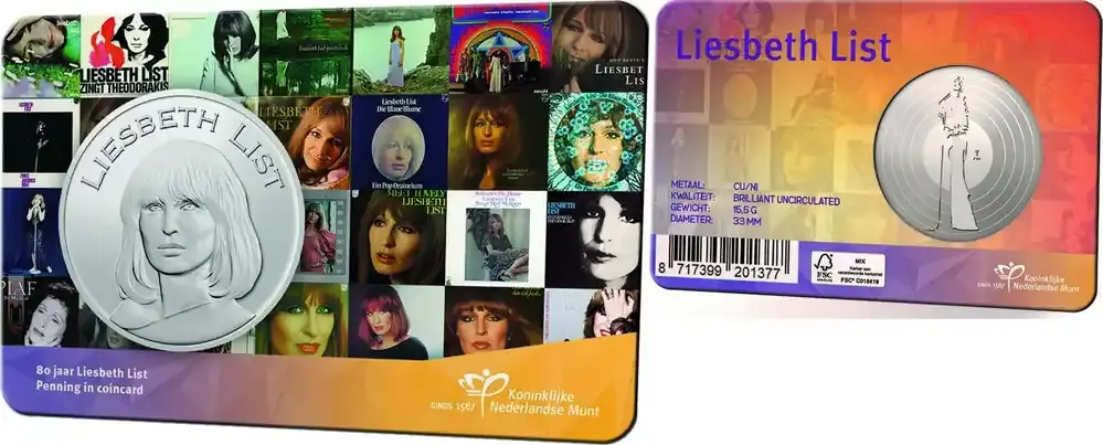 Nederland 2021 Penning ‘Liesbeth List‘ in coincard | Jetzt verfügbar