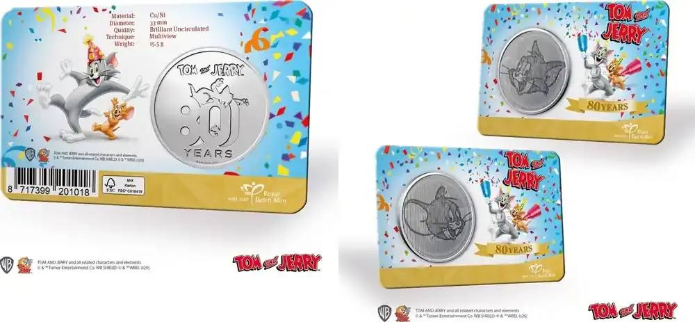 Nederland 2020 penning ‘80 jaar Tom & Jerry‘ in coincard - Versandbereit