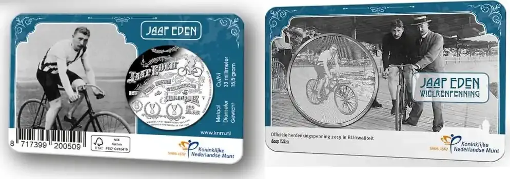 Nederland 2019 Penning in coincard Jaap Eden - Preisnachlass