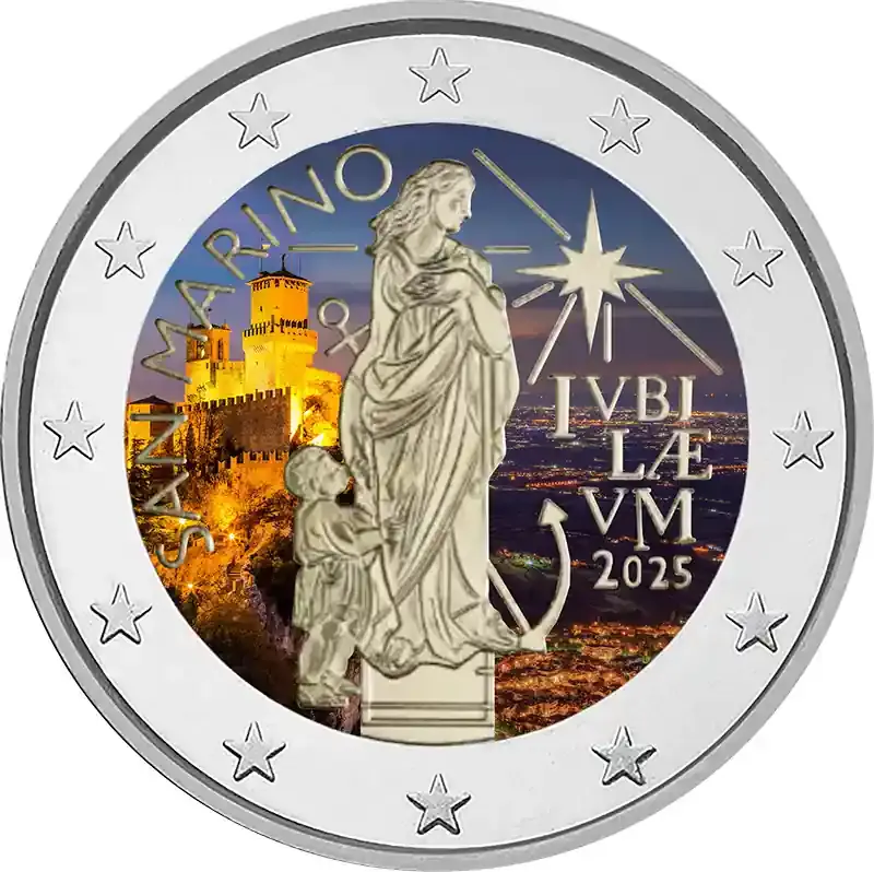 Preishit - San Marino 2025 50th anniversary of the Declaration of the Rights of Citizens – 2 Euros Commémo 2024 I / ST