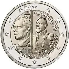 Luxemburg 2017 2 Euros Commemo. 2017 – 200 years of Guillaume III – Coincard BU - Direkt vom Hersteller