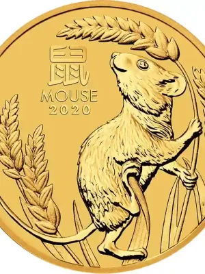 Abverkauf - 1/10 Unze Goldmünze Australien Lunar III Maus 2020
