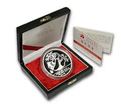 5 Unzen Silbermünze China Panda 2005 proof | Brandneu