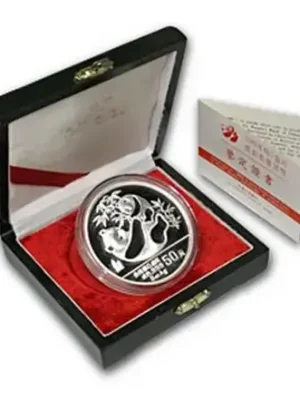 Sehr gefragt | 5 Unzen Silbermünze China Panda 1989 proof