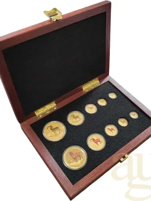 Goldmünzen Australien Lunar II Ziege 2015 – Ten Coin Set – coloriert / polierte Platte | Jetzt erhältlich