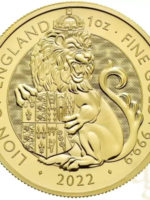 1 Unze Goldmünze Tudor Beasts Lion 2022 - Sichere Zahlung