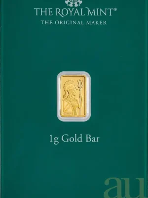 Sofort lieferbar - 1 Gramm Goldbarren The Royal Mint – Merry Christmas