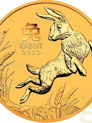 1/10 Unze Goldmünze Australien Lunar III Hase 2023 | Letzte Chance