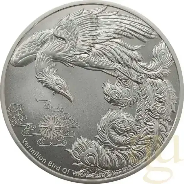 1 Unze Silbermünze Samoa Four Guardians – Vermilion Bird 2023 - Günstig