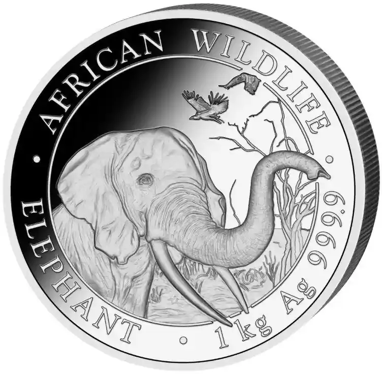 Preiswert | 1 Kilogramm Silbermünze Somalia Elefant 2018