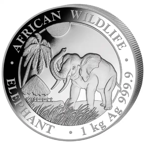 Direkt kaufen - 1 Kilogramm Silbermünze Somalia Elefant 2017