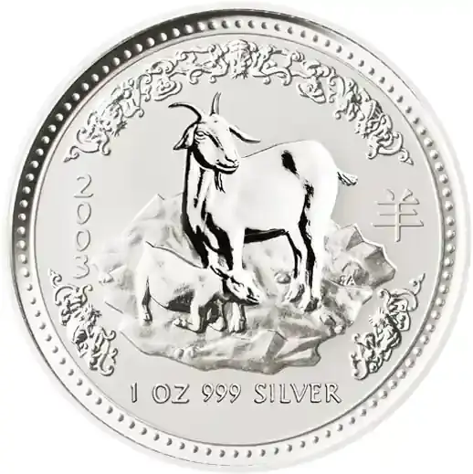 Bestseller | 1 Kilogramm Silbermünze Australien Lunar I Ziege 2003