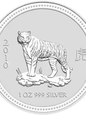1 Kilogramm Silbermünze Australien Lunar I Tiger 2010 - Profi-Qualität