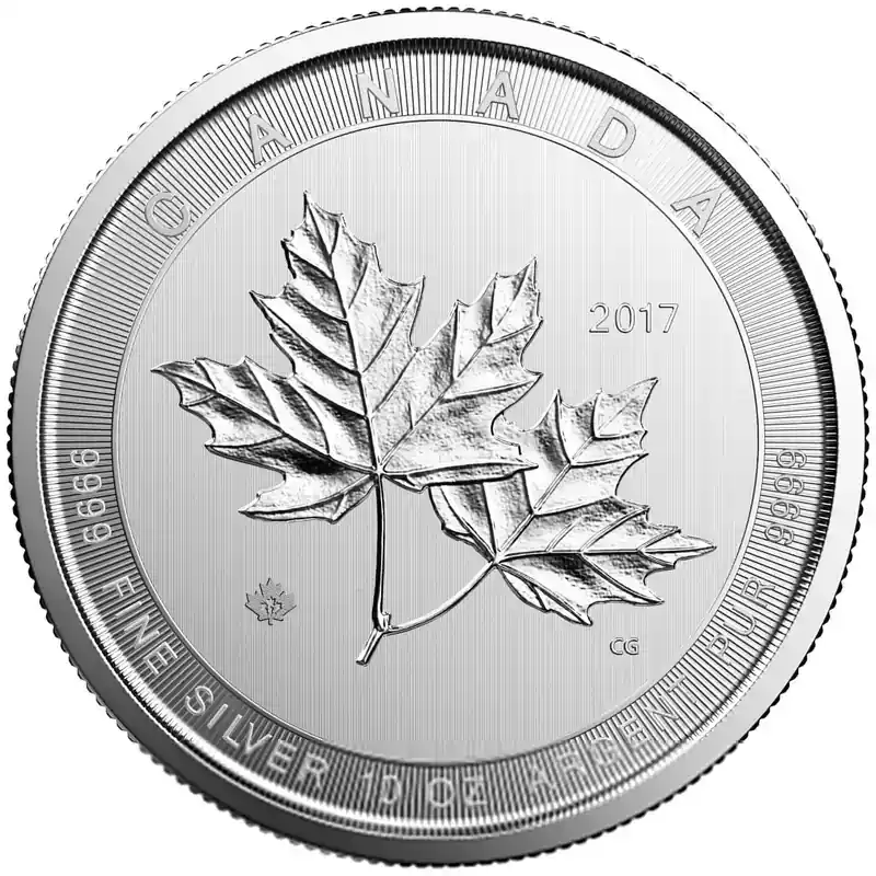 Premium-Qualität | 10 Unzen Silbermünze Kanada Magnificent Maple Leaf 2018