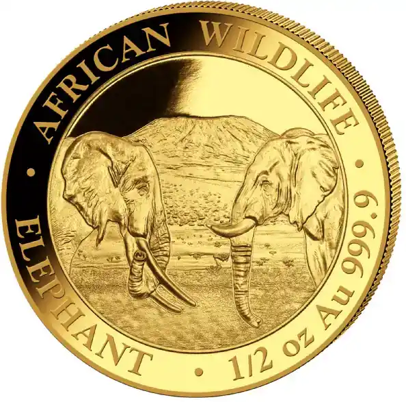 Ausverkauf - 1/2 Unze Goldmünze Somalia Elefant 2020