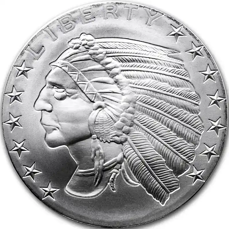 1 Unze Silber Incuse Indianer Round | Sonderaktion