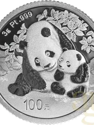 Sehr beliebt | 3 Gramm Platinmünze China Panda 2024 proof