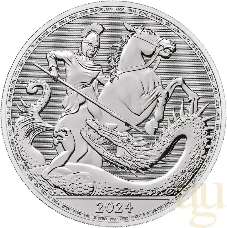 1 Kilogramm Silbermünze St. George and the Dragon 2024 - Neu