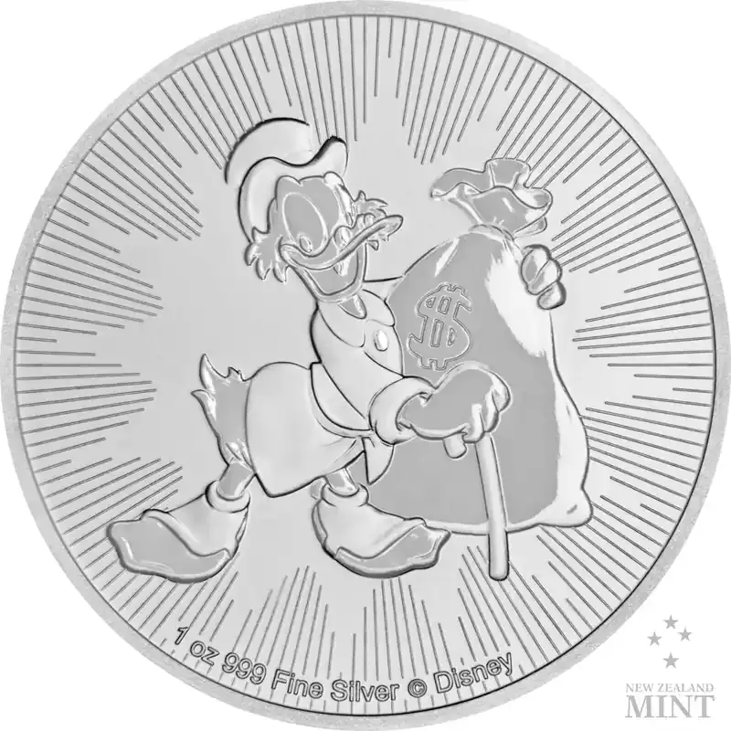 Fast ausverkauft - 1 Unze Silbermünze Niue Dagobert Duck 2018
