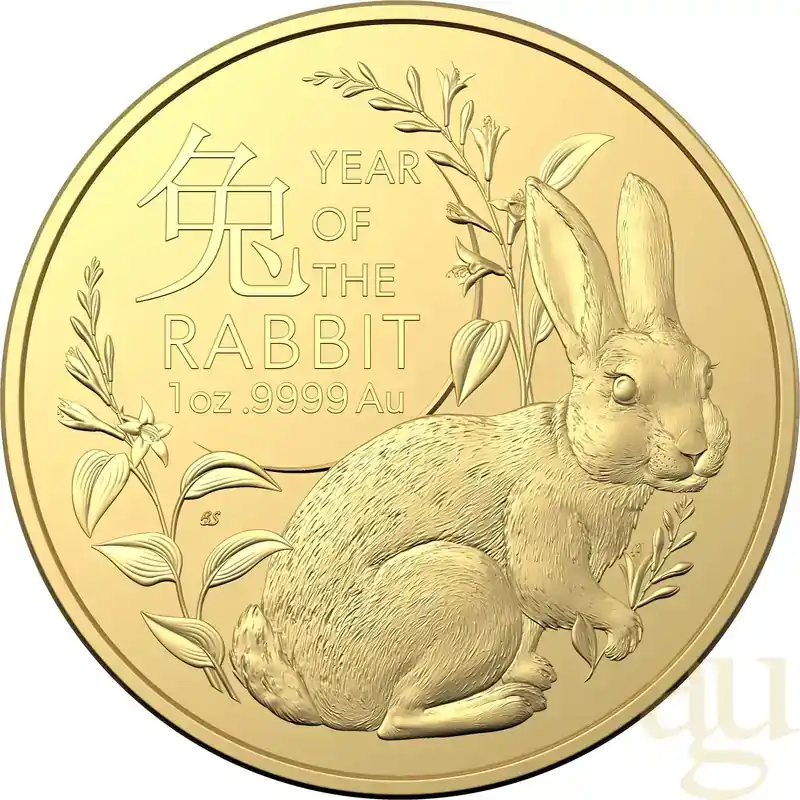 Extra-Rabatt - 1 Unze Goldmünze Australien RAM Lunar Hase 2023