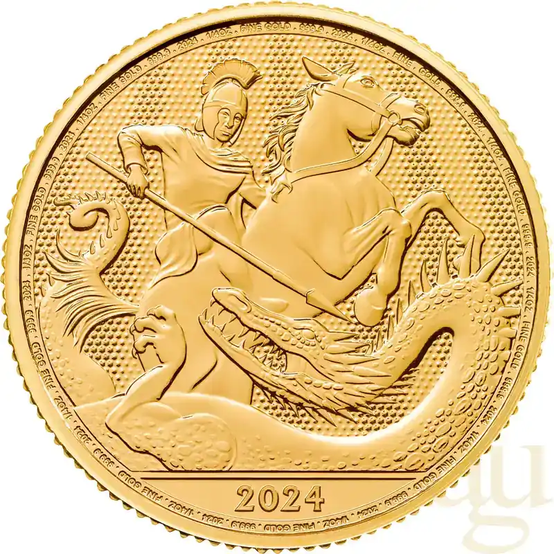 1/4 Unze Goldmünze St. George and the Dragon 2024 - Online bestellbar