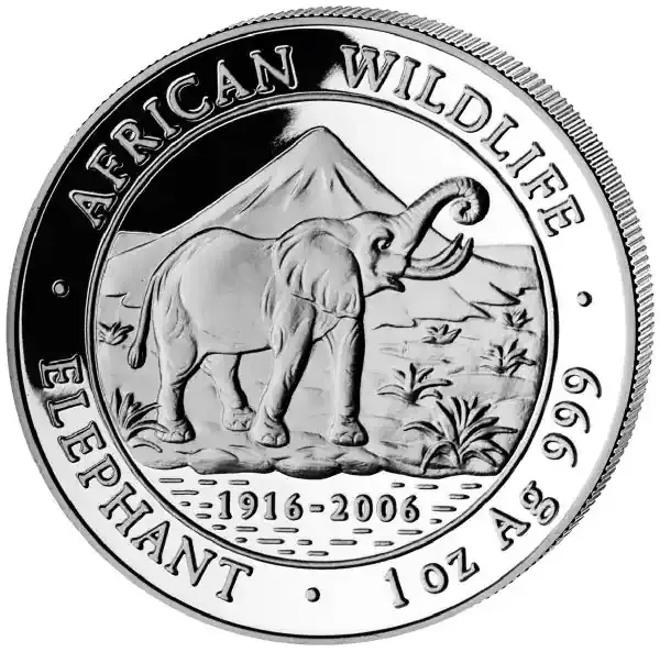1 Unze Silbermünze Somalia Elefant 2006 - Neu eingetroffen