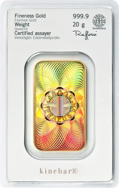 20 Gramm Goldbarren Heraeus Kinebar - Schnäppchen
