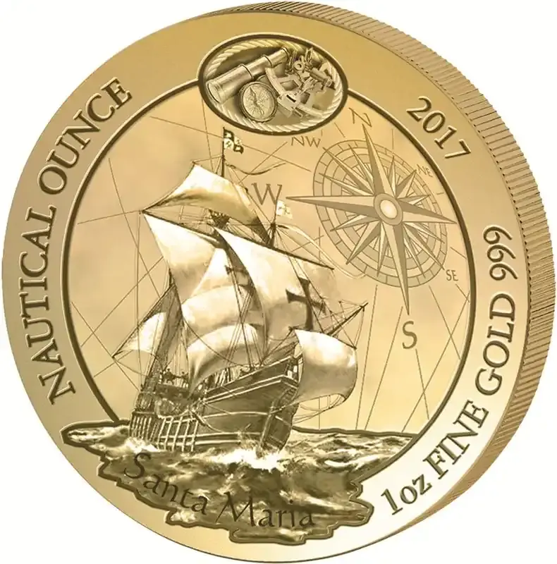 1 Unze Goldmünze Ruanda Nautical Serie – Santa Maria 2017 - Begrenzte Stückzahl