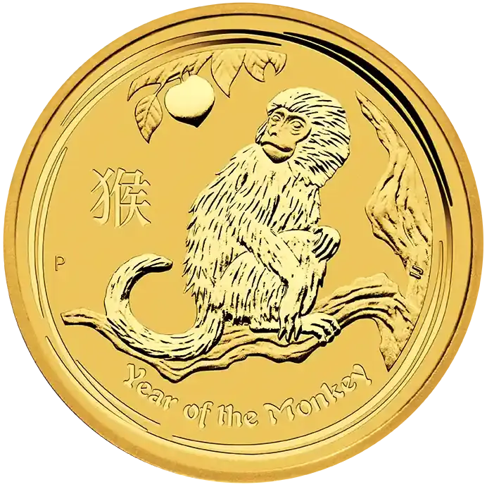 Topseller | 1/2 Unze Goldmünze Australien Lunar II Affe 2016