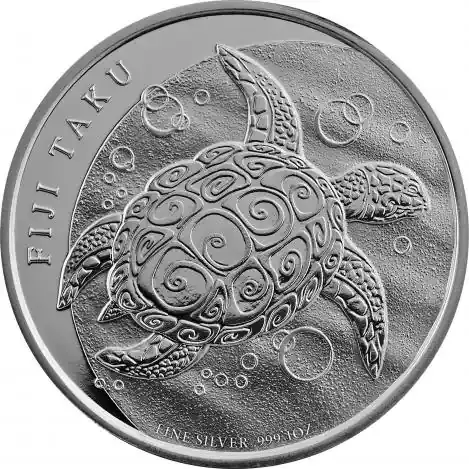 Aktionspreis | 1 Unze Silbermünze Fiji Taku Schildkröte 2012