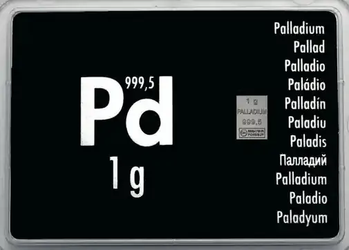 Sonderpreis | 1 Gramm Palladiumbarren