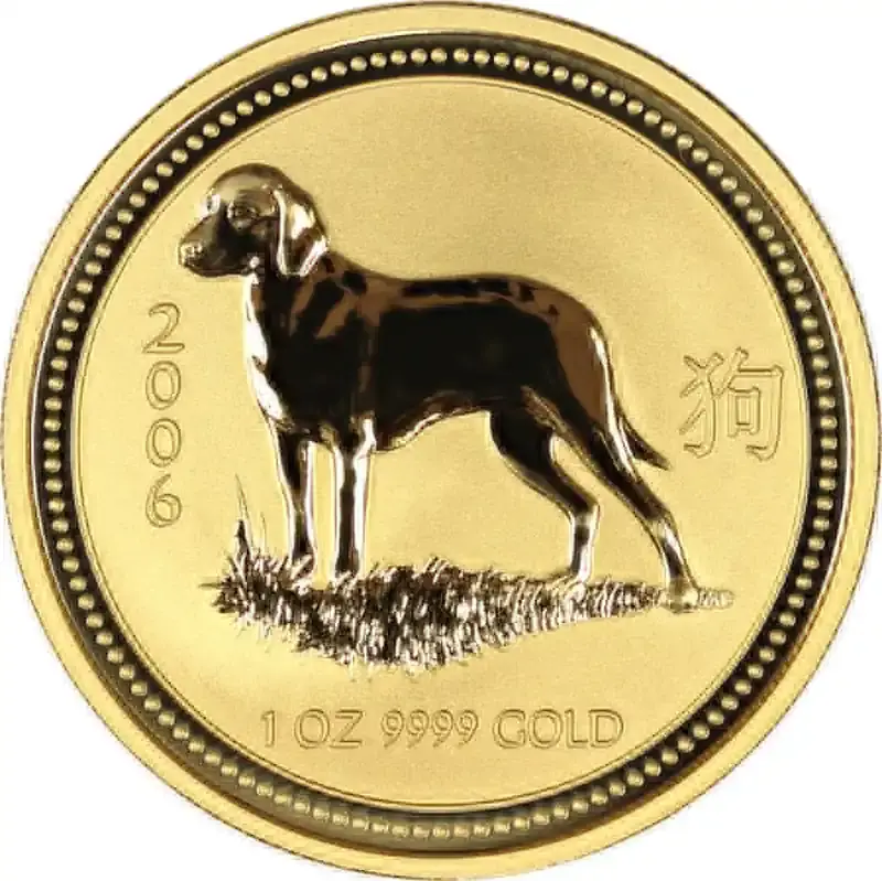 Extra-Rabatt - 1 Unze Goldmünze Australien Lunar I Hund 2006