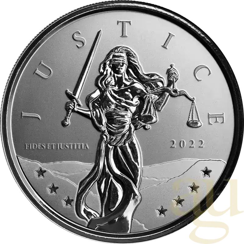 1 Unze Silbermünze Gibraltar Lady Justice 2022 - Jetzt neu