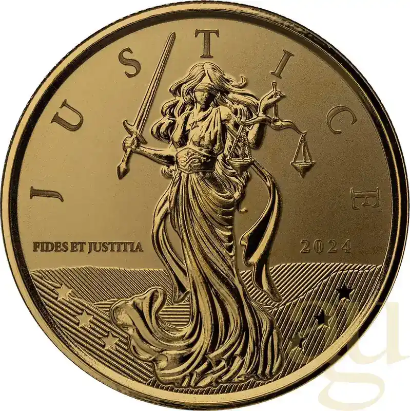 Sehr beliebt | 1 Unze Goldmünze Gibraltar Lady Justice 2024