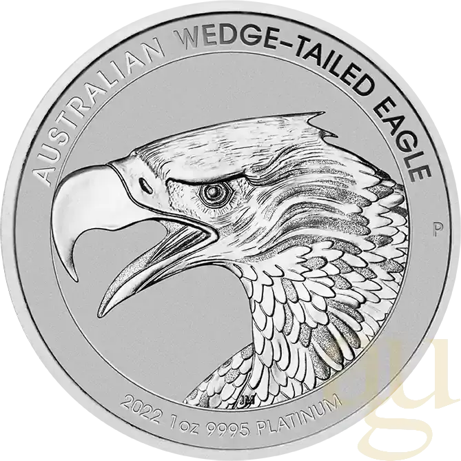 Aktionspreis - 1 Unze Platinmünze Australien Wedge Tailed Eagle 2022 – Reverse Proof