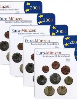 Deutschland 5 x 3,88 Euro 2003 Stgl. KMS im Folder Mzz. A – J - Neuheit