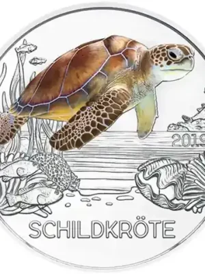 Mega-Angebot | Österreich 3 Euro 2019 Schildkröte – Glow in the Dark