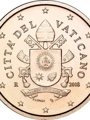 Vatikan 5 Cent 2018 Stgl. Motiv Papst-Wappen von Franziskus | Angebot