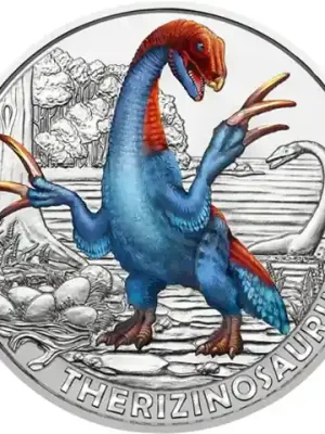 Österreich 3 Euro 2021 Super Saurier – Therizinosaurus | Profi-Qualität