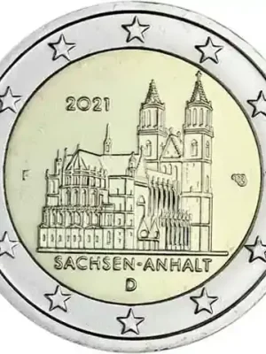 Sonderpreis - Deutschland 2 Euro 2021 – Magdeburger Dom – Münzzeichen F