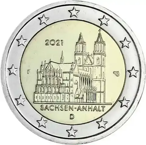 Sonderpreis - Deutschland 2 Euro 2021 – Magdeburger Dom – Münzzeichen F